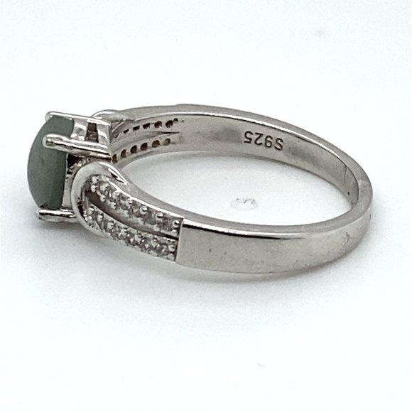 Cats Eye Alexandrite 1.34ct Platinum Finish Solid 925 Sterling Silver Ring - Picture 9 of 9